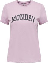 ONLY Weekday Life Reg S/S College Box ROSE S