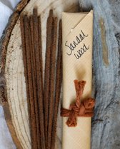 Wierook Sandalwood - organisch en handgerold - geweldige kwaliteit en aroma - 48 sticks