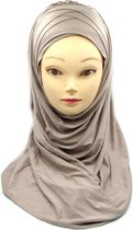 Elegante kaki hoofddoek, mooie hijab.