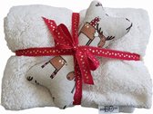 Kerstpakket hondendeken met kerstspeeltje
