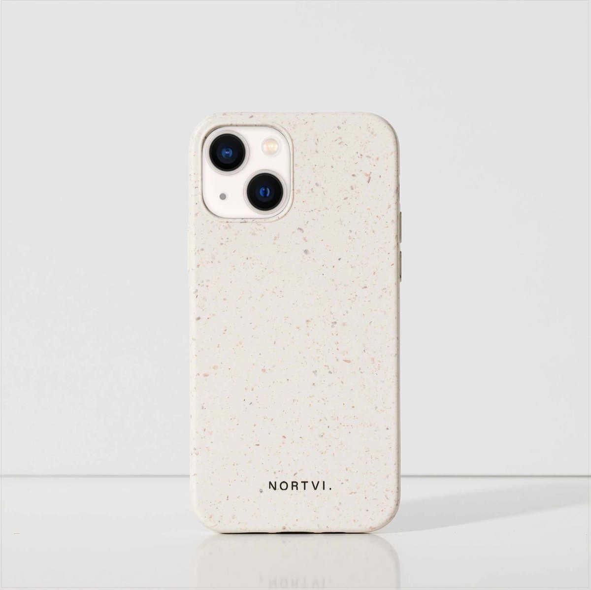 NORTVI iPhone 13 Mini hoesje | Crème Wit | Sterk, Duurzaam & Fashionable