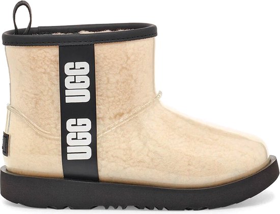 UGG Classic Clear Mini II Unisex Laarzen - Natural/Black - Maat 35 | bol.com