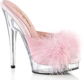 Fabulicious Muiltjes -39 Shoes- SULTRY-601F US 9 Roze/Transparant