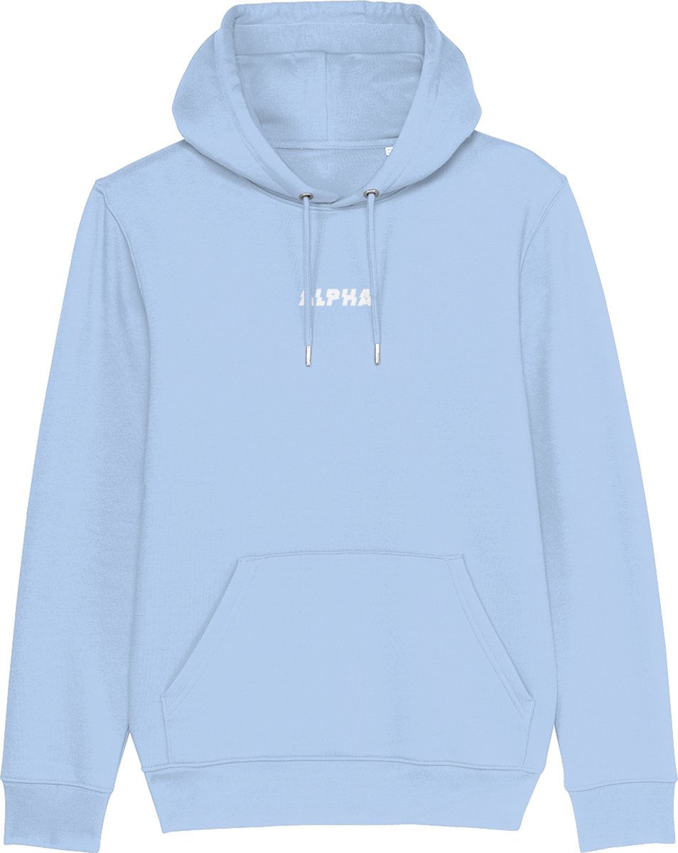 Hoodie heren - Alpha distorted - Wurban Wear | Streetwear | Premium fit | Heren trui | Sweater | Zwart