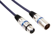 HQ-Power DMX-kabel, 1 x XLR mannelijk, 1 x XLR vrouwelijk, 2.5 m, perfect voor signaaloverdracht