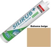 Soudal Silirub+ S8800 Natuursteen - Siliconekit - Speciaal voor Natuursteen en Sanitair - Kleur : Bahamabeige 310 ml