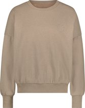 Hunkemöller Nachtmode Dames Top lange mouwen Boyfriend Brushed  - Bruin - maat XL