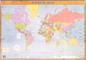 Grupo Erik Bureauonderlegger World Map 34,5 X 49,5 Cm Pvc
