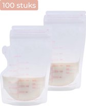 Nuvance - Moedermelk Bewaarzakjes - Borstvoeding Zakjes - 100 Stuks - 250ml - BPA Vrij - Dubbele Sluiting
