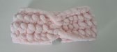Baby / Kinder Haarband - meisje haarband - winter - 0-6 maanden - roze - super soft - ( handgemaakte Sweet Baby Bedstraw )