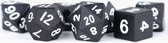 Dobbelsteen - MetalDice Black dobbelstenen voor o.a. Dungeons & Dragons