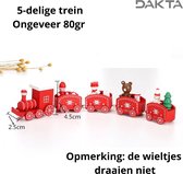 Dakta® Houten Trein | Kerst | Speelgoed | Treinbaan | Treinset | 3 jaar | Kerstdecoratie | Rood