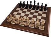 Handgemaakte houten schaakbord met schaakstukken - Luxe uitgave - Hoge kwaliteit - Schaakspel - Schaakset - Volwassenen - Schaken - Chess - 40 x 40 cm