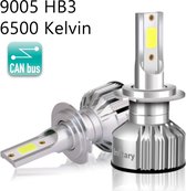 9005 HB3 LED Lampen (Set 2 stuks) - Interne CANbus adapter - 6500K Helder Wit 18000 Lumen- 80W - Dimlicht, Grootlicht & Mistlicht - Koplampen Auto / Motor / Scooter / Autolamp / La