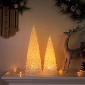 LUCOZA Kerstboom LED Acryl met Timer - 43cm - RGB Kleurverandering