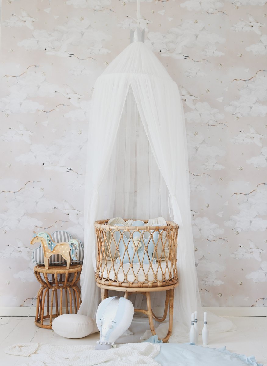 Nima White Bed hemel - Kinderkamer - Decoratie - Wit - klamboe Nima White Bed hemel - Kinderkamer - Decoratie - Wit - klamboe