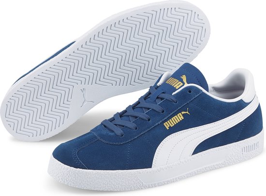 PUMA Club Unisex Sneakers - Sailing Blue/White/Gold - Maat 42 | bol.com