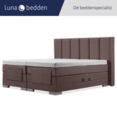 Luna Bedden - Boxspring Nova - 180x210 Elektrisch Bruin 6 balken