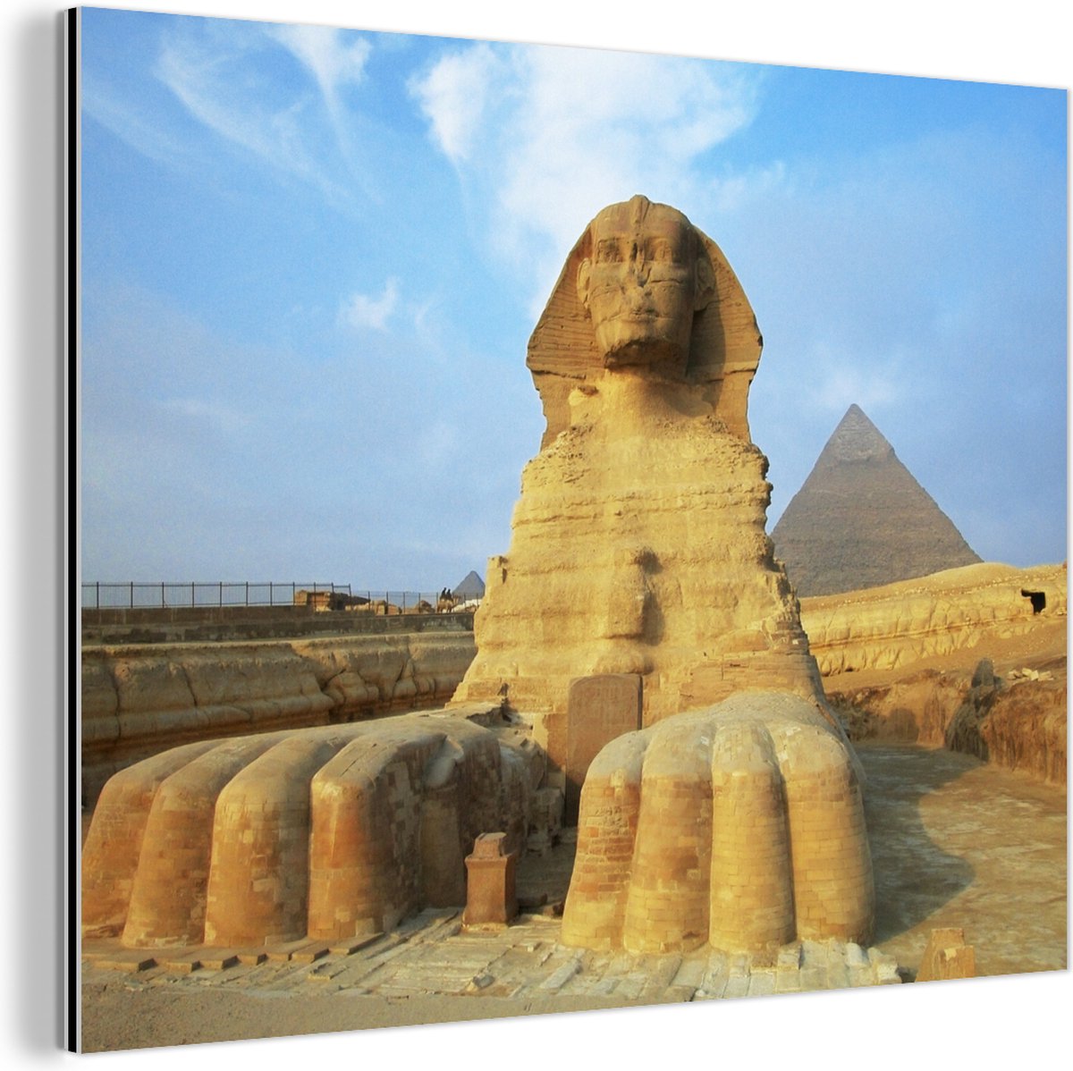 Impression sur toile Sphinx de Gizeh en cuir écologique végétalien - France
