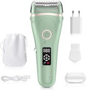 Megoqer 3-in-1 Ladyshave - Nat en droog scheren - Inclusief adapter en oplaadkabel - Groen