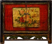 Fine Asianliving Antieke Chinese Kast Handbeschilderd B99xD40xH84cm Chinese Meubels Oosterse Kast