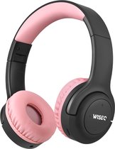 WiseQ HERO Draadloze Kinderkoptelefoon - Koptelefoon Kinderen - 38 uur batterij - Bluetooth 5.0 - Roze & Zwart