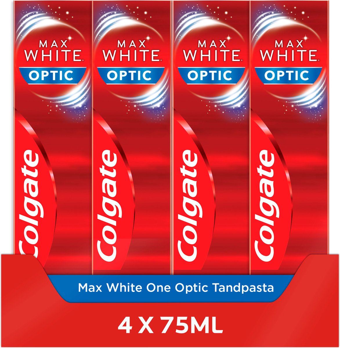 Colgate Max White Optic Whitening Tandpasta 4 x 75ml Voordeelverpakking | bol.com