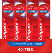 Bol.com Colgate Max White One Optic Whitening Tandpasta - 4 x 75ml - Voor Witte Tanden - Voordeelverpakking aanbieding