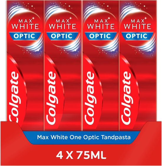 Colgate Max White One Optic Whitening Tandpasta - 4 x 75ml - Voordeelverpakking