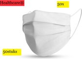 HEALTHCARE® Mondmasker WIT 50 STUKS ! |3+ laags |PROTECTIVE MASK| Mondkapje / Mondkapjes / Gezichtsmasker Witte| Face Mask medical EXTRA High Filtering ISO 50 pieces