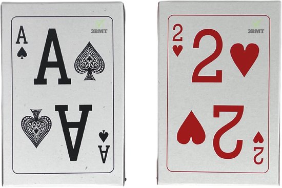 Afbeelding van het spel 3BMT Speelkaarten Groot - Set van 2 - Speelkaarten voor Volwassenen - Leesbaar
