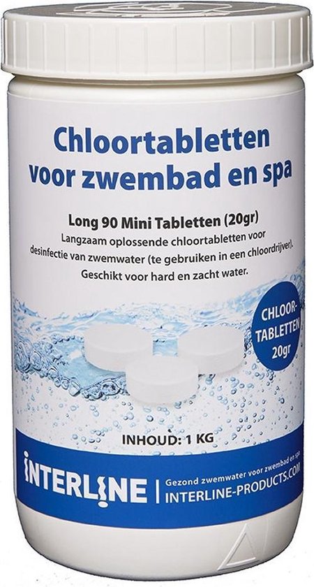 Interline chloortabletten - Zwembad chloortabletten - 20 grams
