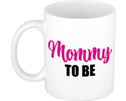Mommy to be kado koffie mok - drinkbeker - wit - zwangerschaps cadeau - moeder - zwanger van baby