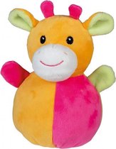 knuffel giraffe rammelaar junior pluche oranje