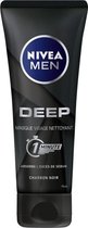 NIVEA MEN Masque Visage 3en1 Deep Charbon Noir - 75 ml