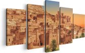 Artaza Canvas Schilderij Vijfluik Kasbah Ait Ben Haddou Stad in Marokko - 100x50 - Foto Op Canvas - Canvas Print