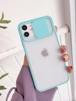 iPhone 11 Pro Max Bumper Hoesje Blauw Shockproof - Transparant