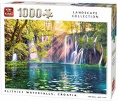 legpuzzel Plitvice watervallen 68 x 49 cm 1000 stukjes