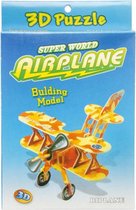 3D-puzzel vliegtuig junior 11 x 15 cm oranje