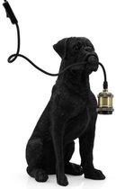 Tafellamp | hond | zwart | 27x20x44CM
