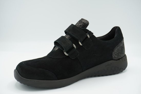 Solidus- Kyle - Chaussure noire Velcro - stretch - K - taille 7.5