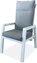 PAZOON Como Dining chaise de jardin réglable en aluminium | Blanc