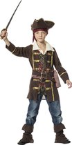 Wilbers & Wilbers - Piraat & Viking Kostuum - Woeste Zeeschuimer Piraat Bruin - Jongen - Bruin - Maat 104 - Carnavalskleding - Verkleedkleding
