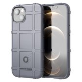 iPhone 13 Hoesje - Rugged Shield TPU Gelcase - Grijs - GSM Hoesje - Telefoonhoesje Geschikt Voor: Apple iPhone 13