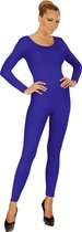 Widmann - Dans & Entertainment Kostuum - Unicolor Body Volwassen, Lang, Blauw - Vrouw - Blauw - XL - Carnavalskleding - Verkleedkleding