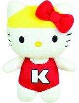 knuffel Hello Kitty Plush Retro 14 cm pluche wit/rood