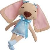 knuffelpop Puppy meisjes 36 cm katoen blauw/roze