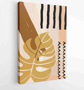 Canvas schilderij - Abstract organic shape Art design for poster, print, cover, wallpaper, Minimal and natural wall art. 3 -    – 1852841056 - 50*40 Vertical