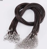 10 Kettingen | Sieraad | Ketting koord leder | Zwart | Veter ketting | Bulk | Sieraad Valentijnsdag / Moederdag