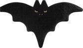 Thema feest papieren servetten vleermuis zwart 20x stuks 16 x 9 cm - Halloween tafeldecoratie/wegwerp servies